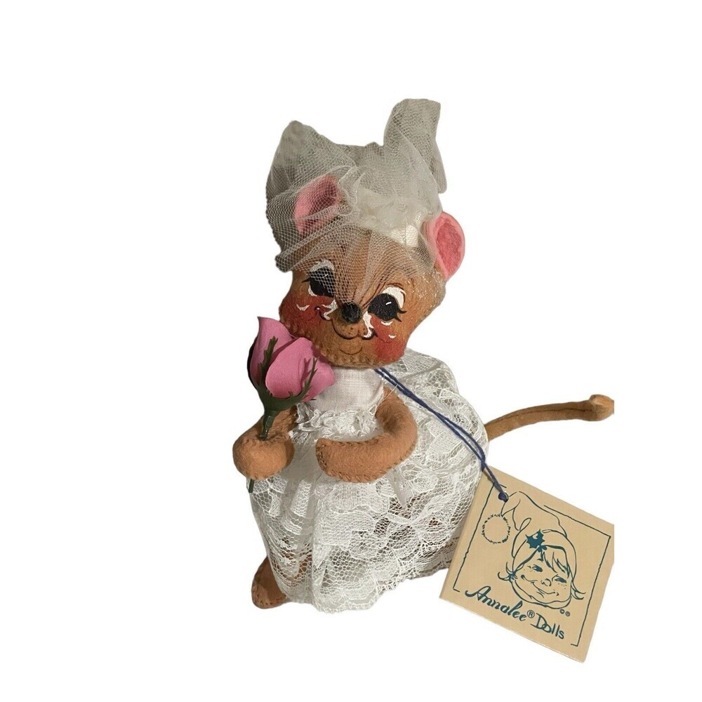 Vintage AnnaLee Dolls Bride Mice 2055  New 7” RARE